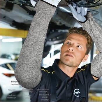 HPPE zaštitni rukav za podlakticu s otvorom za palac, ojačan dizajn, otpornost na abraziju 5, za klanje