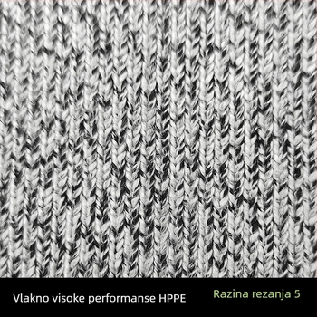 HPPE zaštitni rukav za podlakticu s otvorom za palac, ojačan dizajn, otpornost na abraziju 5, za klanje