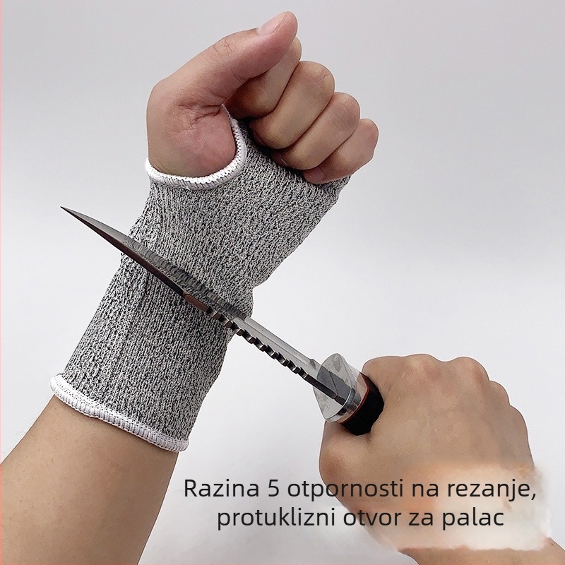 HPPE zaštitni rukav za podlakticu s otvorom za palac, ojačan dizajn, otpornost na abraziju 5, za klanje