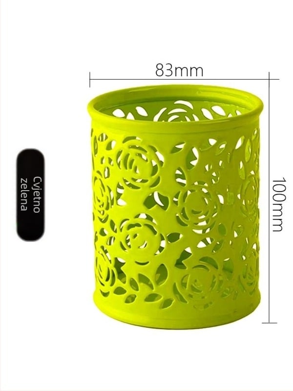 Okrugli metalni držač olovaka s mrežastom konstrukcijom, uredski organizator, poklon za školskog druga, Božić