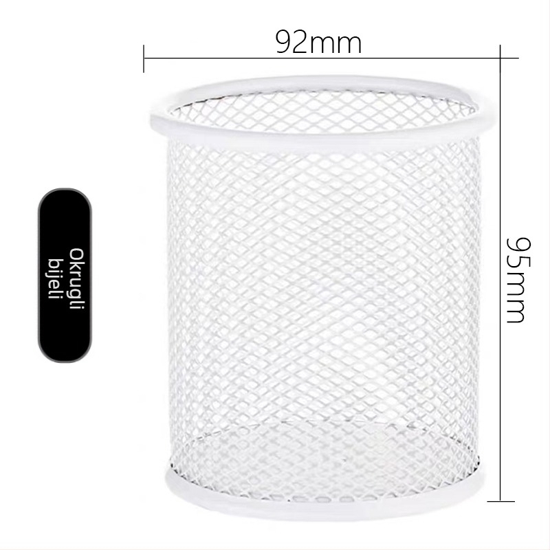 Okrugli metalni držač olovaka s mrežastom konstrukcijom, uredski organizator, poklon za školskog druga, Božić