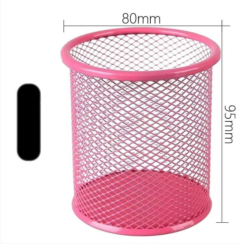 Okrugli metalni držač olovaka s mrežastom konstrukcijom, uredski organizator, poklon za školskog druga, Božić