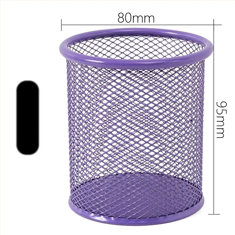 Okrugli metalni držač olovaka s mrežastom konstrukcijom, uredski organizator, poklon za školskog druga, Božić