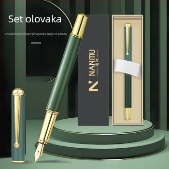 Nanmu 2018 metalno pero s tiskanim logom, mogućnost prilagodbe, pakiranje u kutiju za poklon