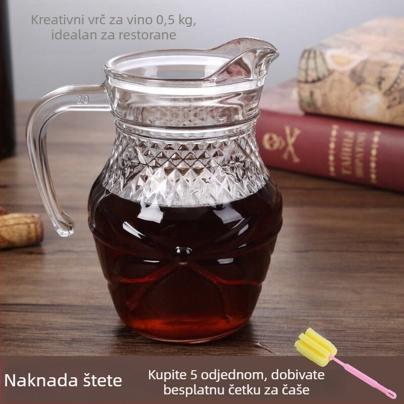 Dekanter za vino s ojačanom tijelom, moderan minimalistički stil; kapacitet 1–100 ml; lansiran 2023; set.