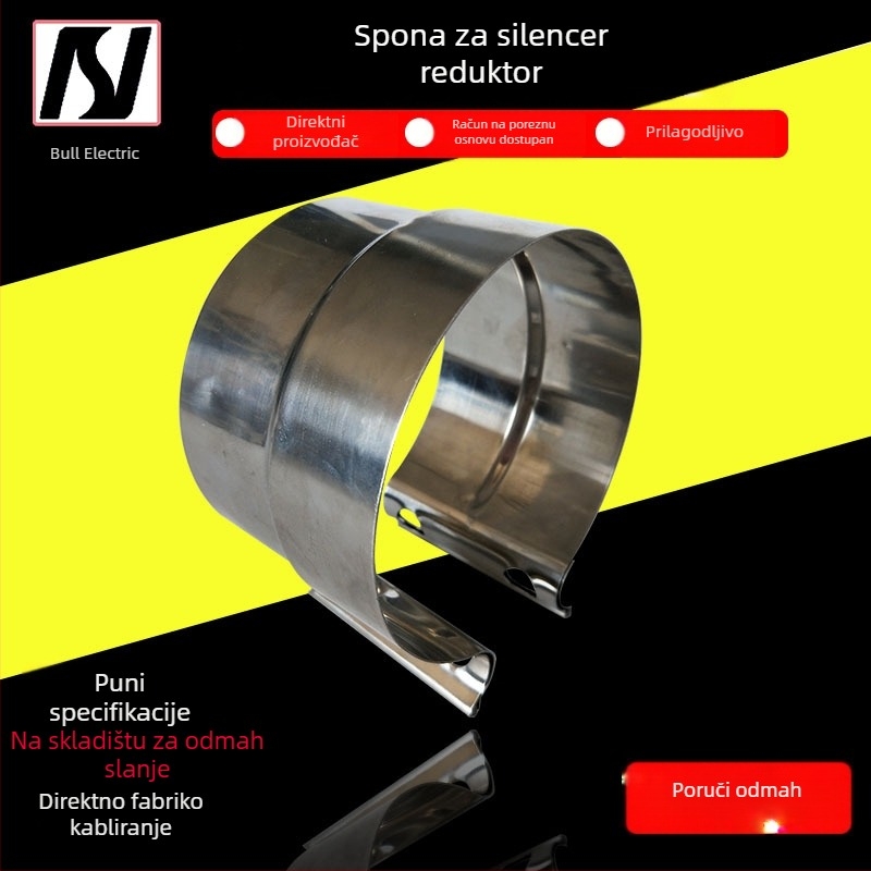 Buffalo nehrđajući čelični automobilni ispušni cijev s univerzalnom stezalom (Brand: Buffalo; Kategorija: Auto dijelovi; Materijal: Nehrđajući čelik)