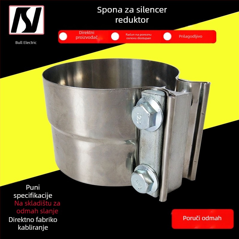 Buffalo nehrđajući čelični automobilni ispušni cijev s univerzalnom stezalom (Brand: Buffalo; Kategorija: Auto dijelovi; Materijal: Nehrđajući čelik)