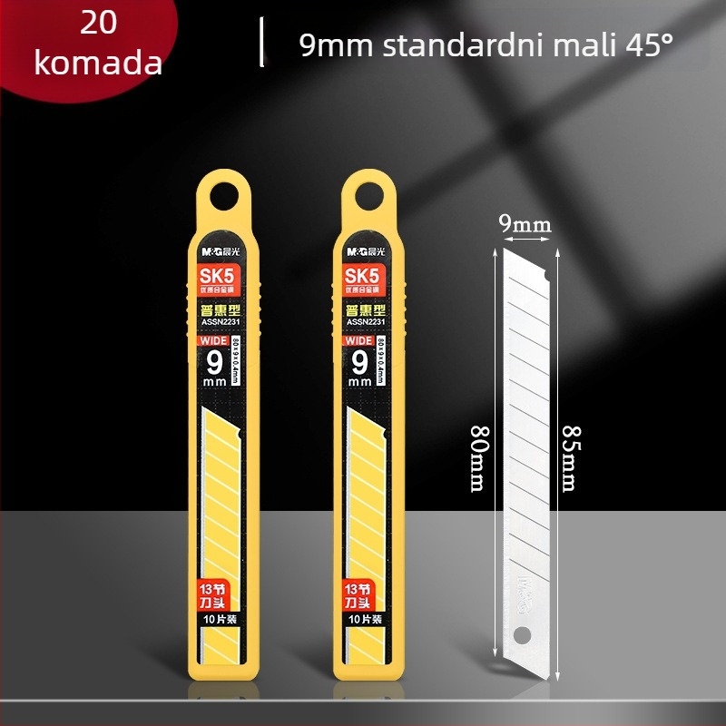 Lama za univerzalni nož SK5 čelik, teška industrijska upotreba, za rezanje tapeta i papira - M&G Morning Light