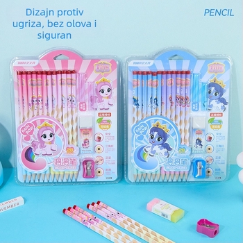 Olovka za djecu s trokutastim uchom, drveno kućište, Zhuoyi Stationery SM-164/ZY3210-1
