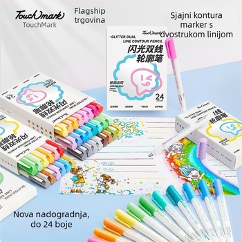 Touchmark Contour set – plastično kućište, u kutiji, jednostrani vrh, neizbrisivo, moguć ispis logotipa