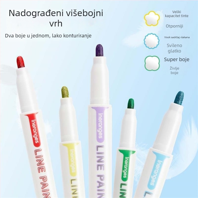 Touchmark Contour set – plastično kućište, u kutiji, jednostrani vrh, neizbrisivo, moguć ispis logotipa