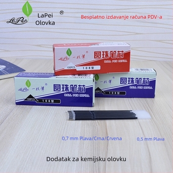 Nadomještak za kuglični pero, model 106, 0,7 mm, plastični, za pisanje