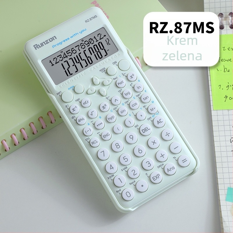 Znanstveni kalkulator za studente – prijenosni, 12-znamenkasti zaslon, ABS plast, model RZ.87ms, mogućnost prilagođenog logotipa, baterija nije uključena