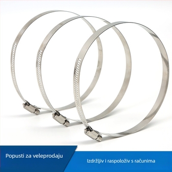 Spona za cijev od 201 nehrđajućeg čelika, američki stil, za kablove na električnim stupovima i projekte rasvjete, s punim prstenom