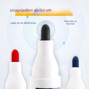 Debeli markeri za bijelu i crnu ploču, vodena baza, lako izbrisivi, Pengyi, 10 komada, plastično kućište
