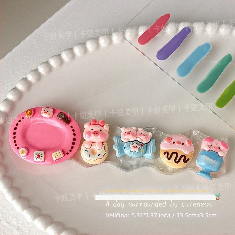 Stalak za nokte s dizajnom privlačnog ljubimca, stolni organizator i držač olovke – plastika i keramika – brend kaniu – 1 kom