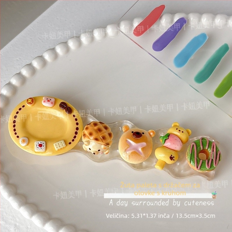 Stalak za nokte s dizajnom privlačnog ljubimca, stolni organizator i držač olovke – plastika i keramika – brend kaniu – 1 kom