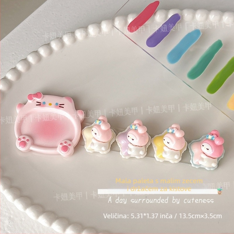 Stalak za nokte s dizajnom privlačnog ljubimca, stolni organizator i držač olovke – plastika i keramika – brend kaniu – 1 kom