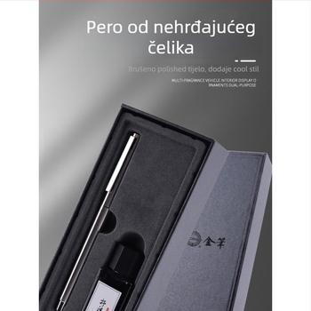 Pero 9362 – fontana olovka s cijelim čeličnim tijelom, nagibnim vrhom (nib), za pisanje i vježbanje potpisa – za studente