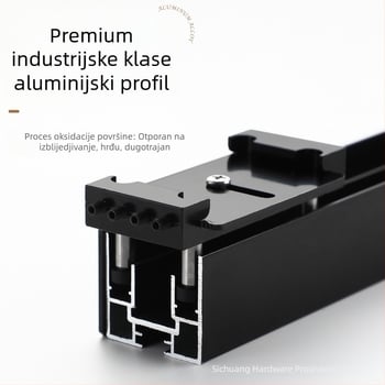 Dvojni sustav vrata za nevidljive klizne vrata – St-1500, materijal: željezo + ljepilo, nosivost 80 kg, kompatibilno s profilima 35/40/42