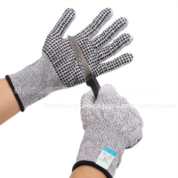 Zaštitne rukavice za tvornicu – razina 5 protiv klizanja i rezanja, debele i otporne na habanje HPPE, za unutarnju i vanjsku uporabu u tvornici