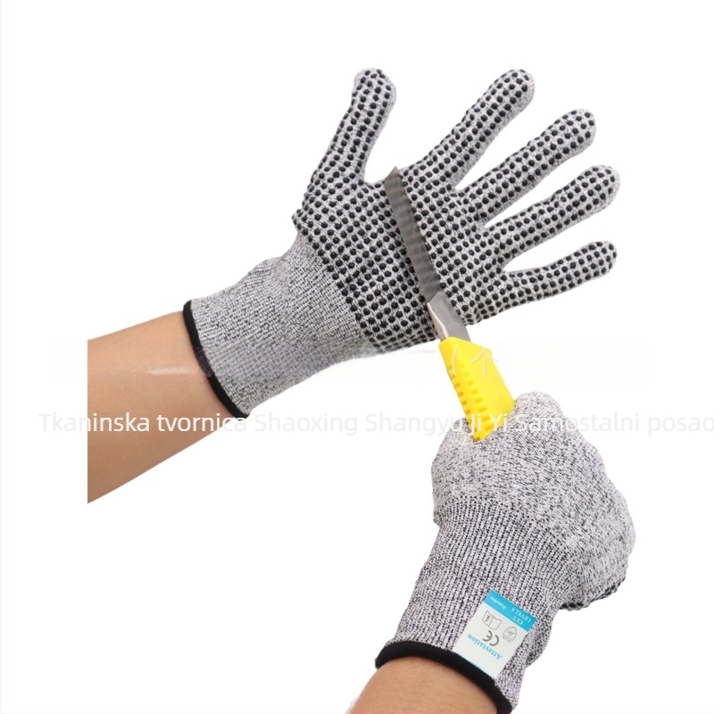 Zaštitne rukavice za tvornicu – razina 5 protiv klizanja i rezanja, debele i otporne na habanje HPPE, za unutarnju i vanjsku uporabu u tvornici