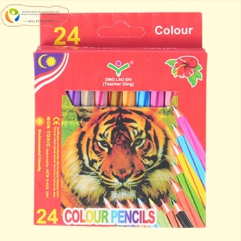 GEILI Drvene bojice s dizajnom tigra, drveni kućište, jezgro na bazi ulja