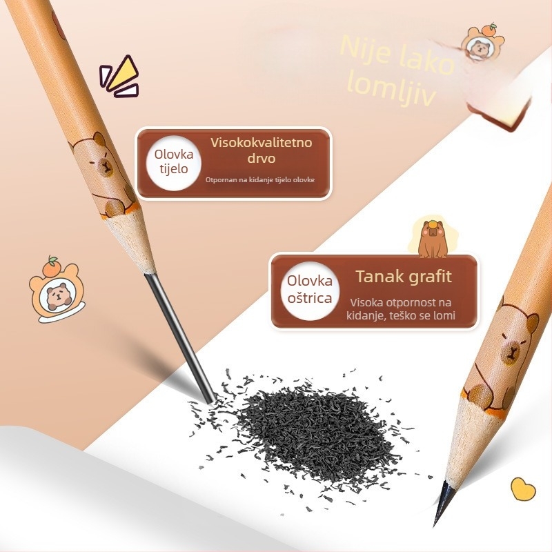 Dream olovke, 12-komplet u kutiji, grafit 2B, drveno kućište, za pisanje i ispite