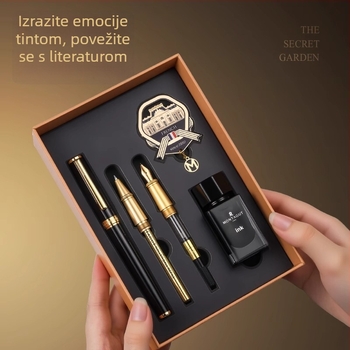 Montagut 301 Courtesy serija višestruko nalivpero, metalno kućište, iridij hrap, sustav tinte/vrećica tinte, poklon kutija