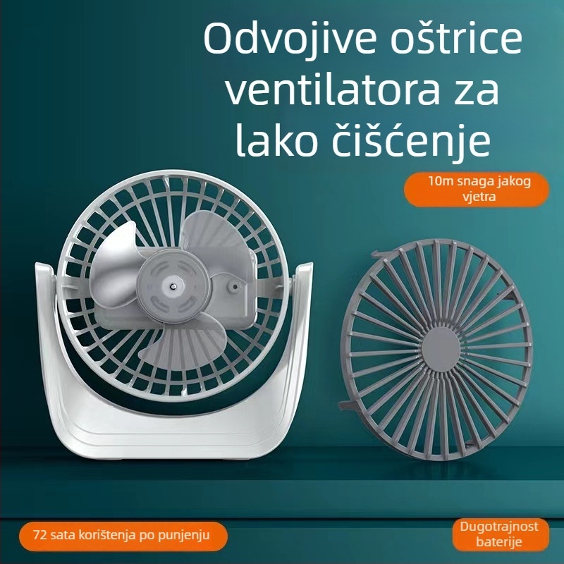 Desktop USB ventilator, ultra tiho, za ured, studentski dom ili dom