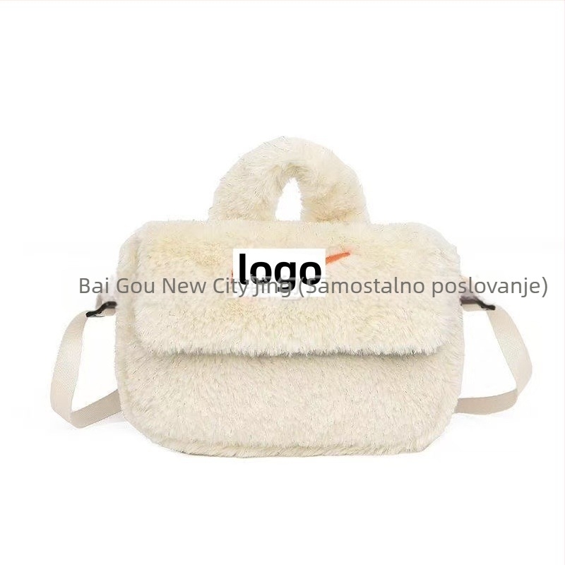 Casual vunena torba preko ramena s jednim remenom — kvadratni kroj, podstava od poliester-pamuka, pogodna za svakodnevna putovanja