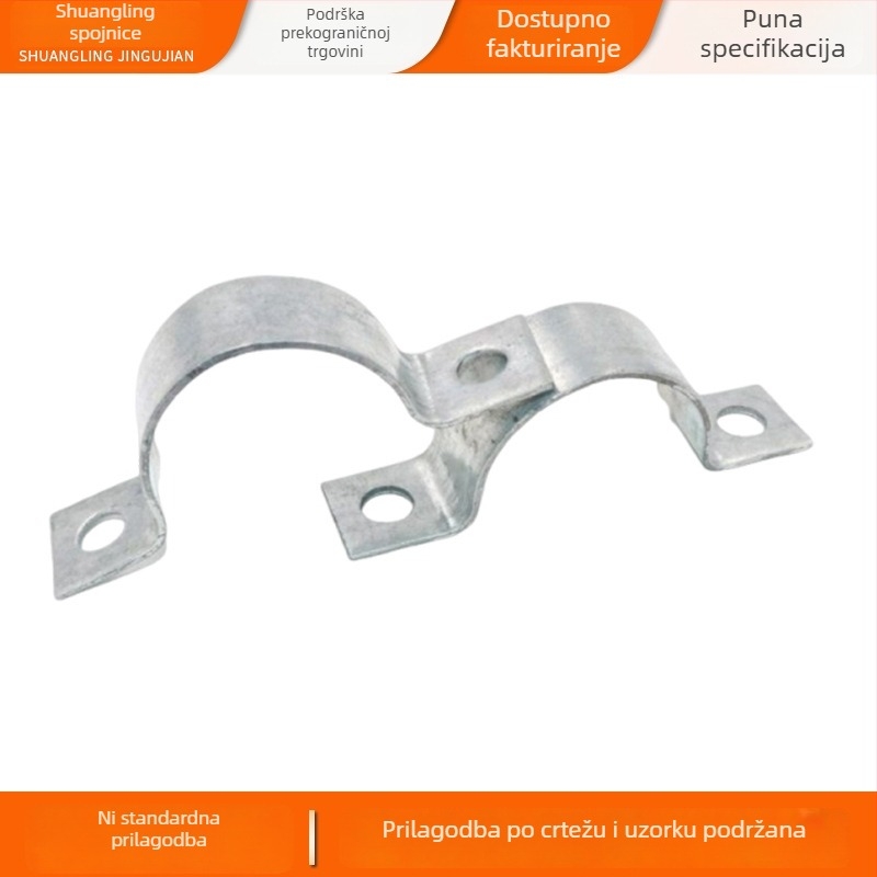 Spona za montažu, U-oblik, galvanizirana, promjer pričvršćivanja 12–700 mm, pogodna za fotovoltne sustave i prometne objekte