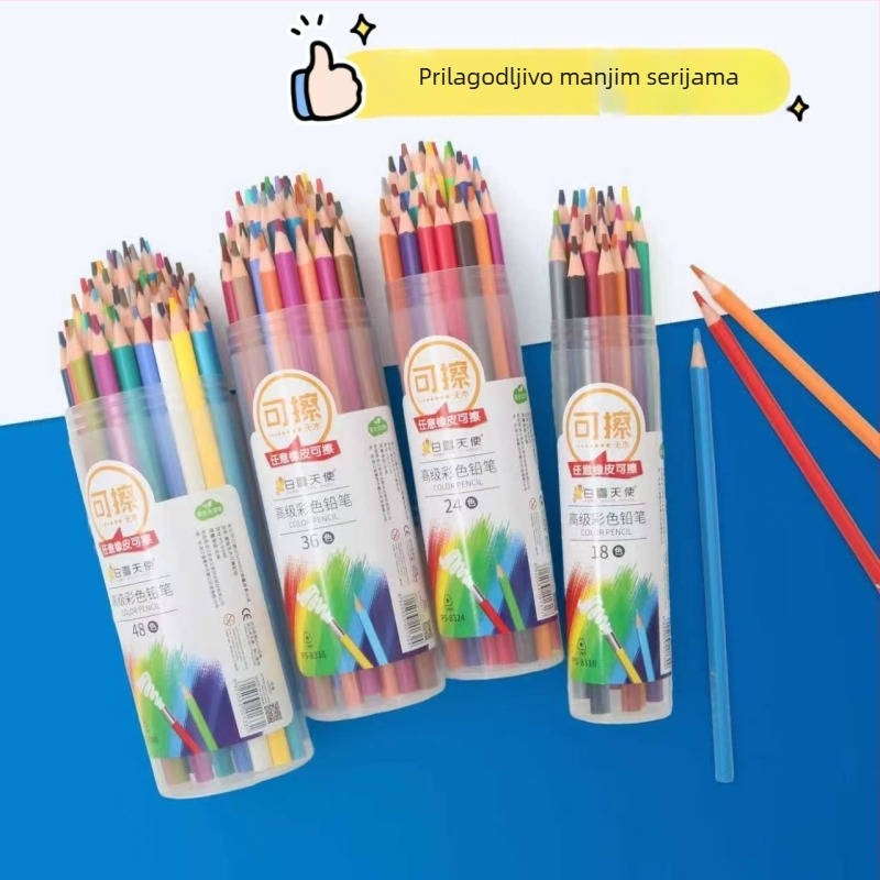 Set obojenih olovaka za djecu, 48 boja, plastično kućište, označivanje u malim serijama, Vrsta: Drugo (Brand: Peng sheng; Kućište: Plastika; Označivanje: u malim serijama; Vrsta: Drugo)