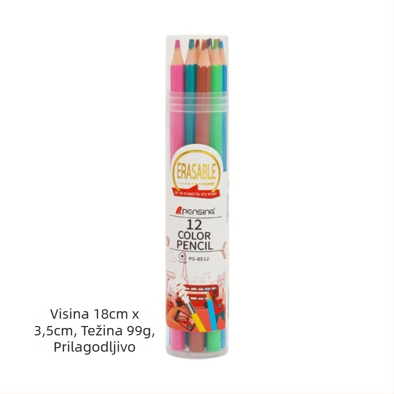 Set obojenih olovaka za djecu, 48 boja, plastično kućište, označivanje u malim serijama, Vrsta: Drugo (Brand: Peng sheng; Kućište: Plastika; Označivanje: u malim serijama; Vrsta: Drugo)