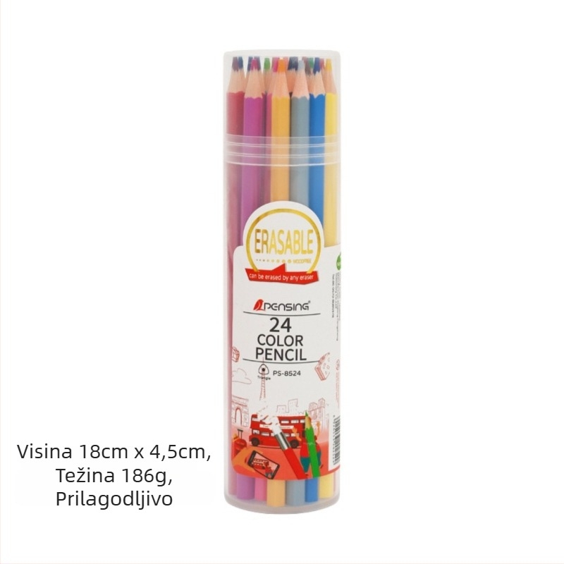 Set obojenih olovaka za djecu, 48 boja, plastično kućište, označivanje u malim serijama, Vrsta: Drugo (Brand: Peng sheng; Kućište: Plastika; Označivanje: u malim serijama; Vrsta: Drugo)