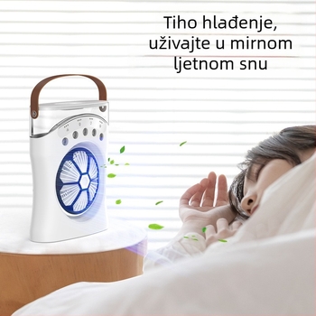 Stolni ventilator s raspršivačem vlage, izmjenjiva baterija, 3 brzine