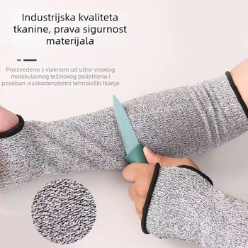 HPPE razine 5 otporan na rezanje rukav za podlakticu, za industrijsku upotrebu (tvornice, tvornice stakla, klanice)
