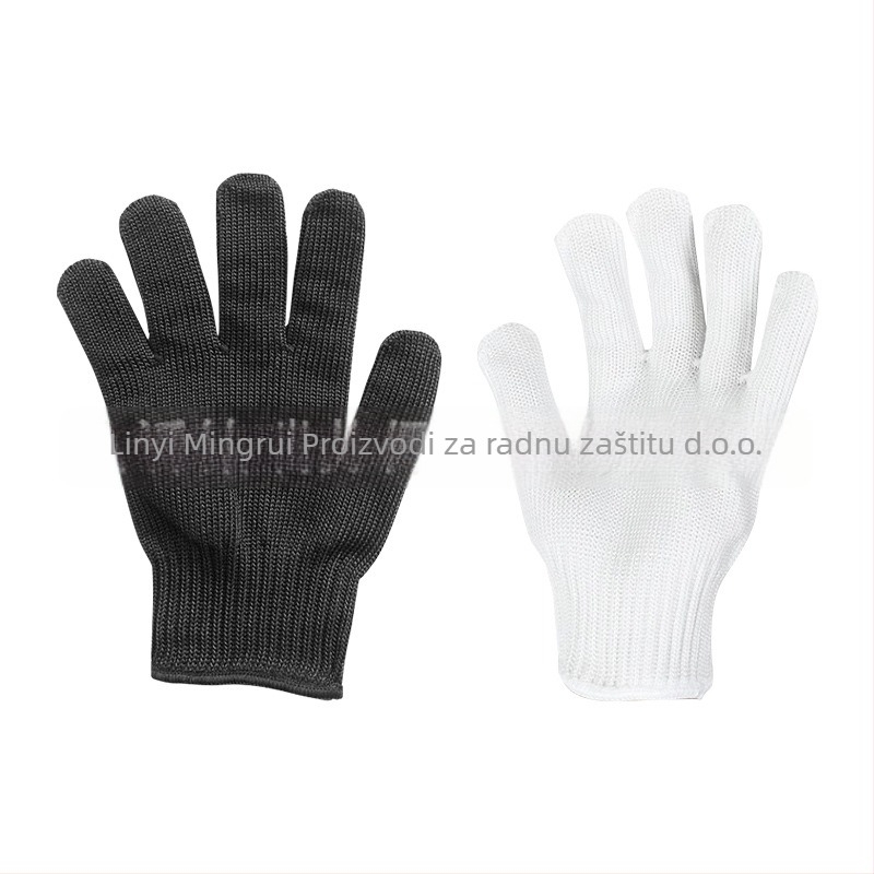 Rukavice otporne na rezanje razina 5, vlakno od polietilena visoke čvrstoće i nehrđajući čelični žica, za obradu stakla, petrohemijsku i mehaničku obradu