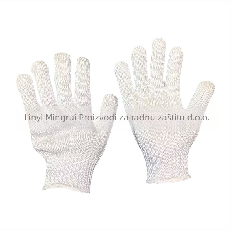 Rukavice otporne na rezanje razina 5, vlakno od polietilena visoke čvrstoće i nehrđajući čelični žica, za obradu stakla, petrohemijsku i mehaničku obradu