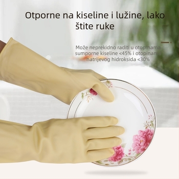 Deblje otporne na probijanje i habanje radne rukavice, vodootporne i otporne na ulje latex rukavice za kućnu upotrebu, za pranje rublja, suđa i kućno čišćenje