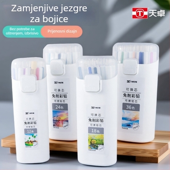 Olovke za crtanje bez oštrenja s zamjenjivim jezgrom, izvučne, izbrisive, 3H tvrdoća jezgre