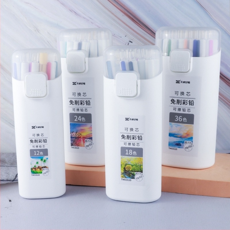 Olovke za crtanje bez oštrenja s zamjenjivim jezgrom, izvučne, izbrisive, 3H tvrdoća jezgre