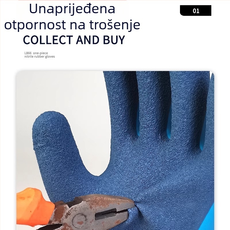 Penaste rukavice za rukovanje ribama, otporne na probijanje, radna zaštita, otporne na trošenje, protuklizne, ojačane, višestruke namjene (Brand: Niu Dun; Funkcija: Otporno na probijanje; Težina: 65)