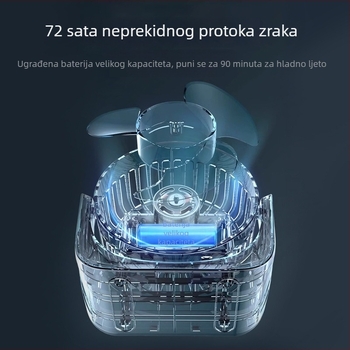 Prijenosni USB mini stolni ventilator s 3 lopaticama, pogodan za dormitorij i dom, s ugrađenom baterijom