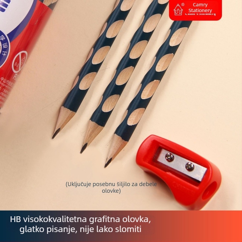 Jiamei olovka s velikim otvorima za pravilno hvatanje i trokutastim štapom - za početnike