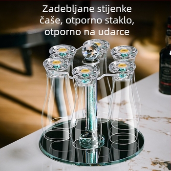 Pivska čaša za komercijalnu upotrebu, debeli dizajn, staklena čaša velike kapacitete, okretni držač čaše