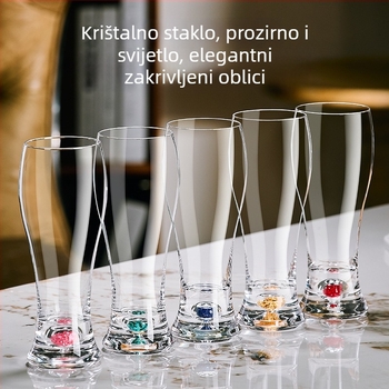Pivska čaša za komercijalnu upotrebu, debeli dizajn, staklena čaša velike kapacitete, okretni držač čaše