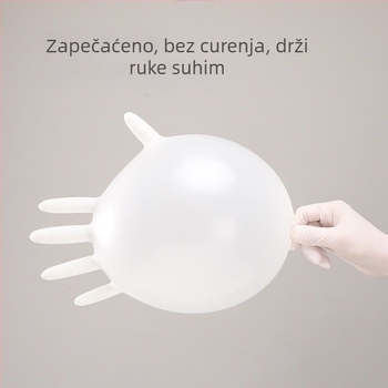Jednokratne nitril rukavice, hrane kvalitete, otporne na ulje i abraziju, s otisnutim logom