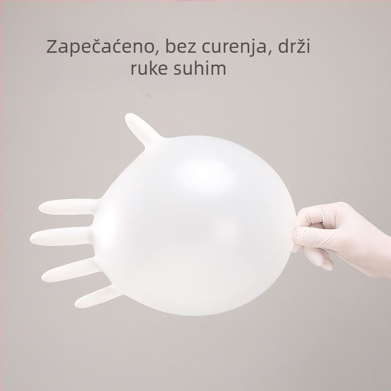 Jednokratne nitril rukavice, hrane kvalitete, otporne na ulje i abraziju, s otisnutim logom