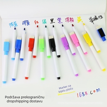 Budengci Brisivi marker za ploču za djecu, vodeni marker s magnetskom četkom